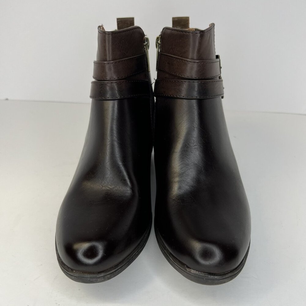 Bay Studio Brooklyn Brown Womens Size 7.5 Zippered Boots Almond Toe Block Heel View 3